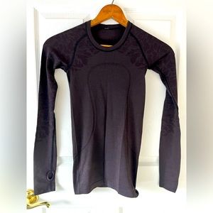 Lululemon Swiftly Tech Long Sleeve Crew, Size 4! Color is deep eggplant.